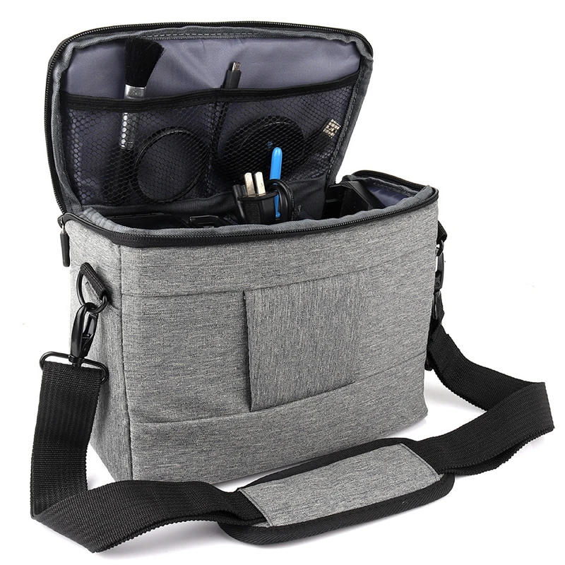 Сумка для DSLR камеры, рюкзак, сумка через плечо из полиэстера, водонепроницаемый чехол для фотосъемки Canon, Nikon, sony, чехол для объектива