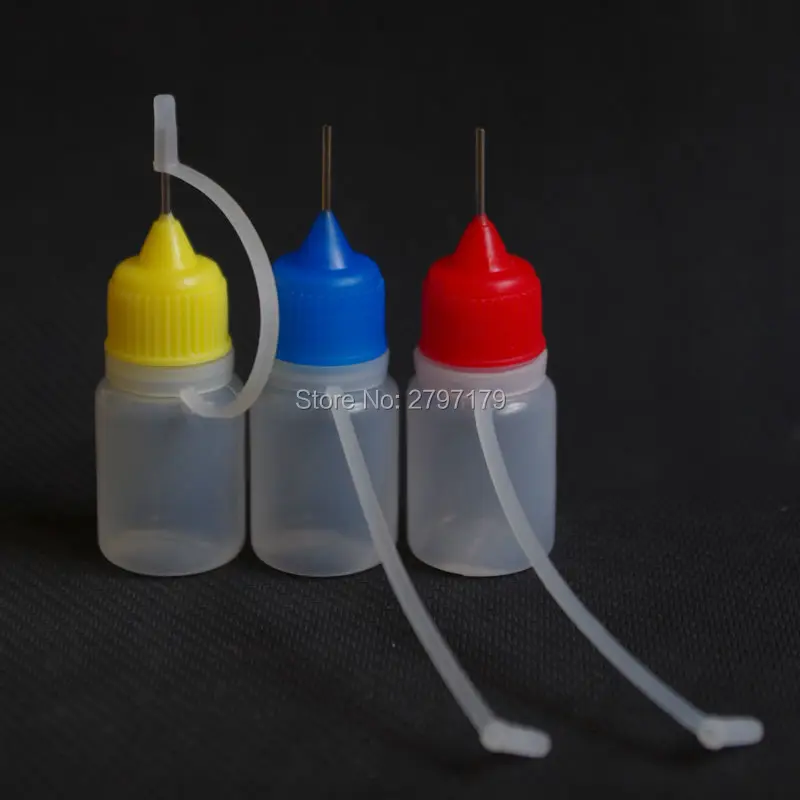 100pcs 5ml Soft Empty Bottle PE Plastic Needle Bottles With Screw Metal Needle Cap E liquid