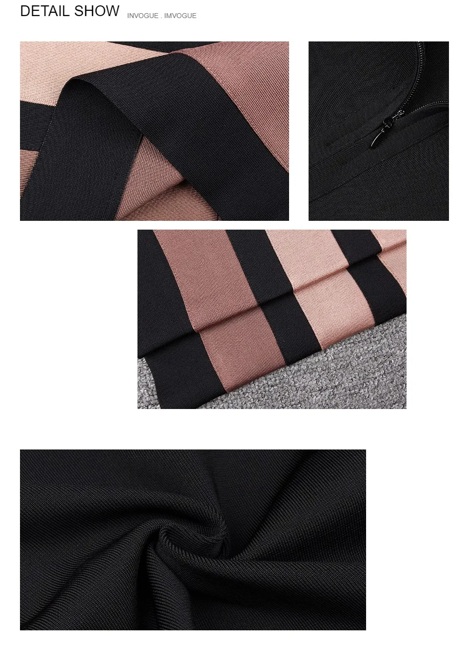 INVOGUE. IMVOGUE Цвет Блок Полосатый высокая Талия Bodycon Мода повязки юбка