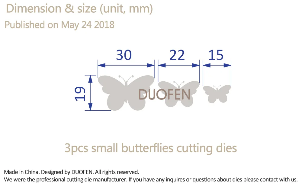 DUOFEN, металлические режущие штампы 010264, 3 шт., маленькие твердые бабочки, трафареты для тиснения, сделай сам, скрапбук, бумажный альбом, новинка