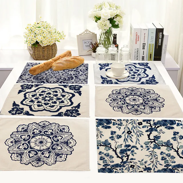 Special Price 1Pc Fashion Mandalas Pattern Table Placemats For Table Set Cotton Linen Home Kitchen Pad Coffee Tea Place Mats  Accessories