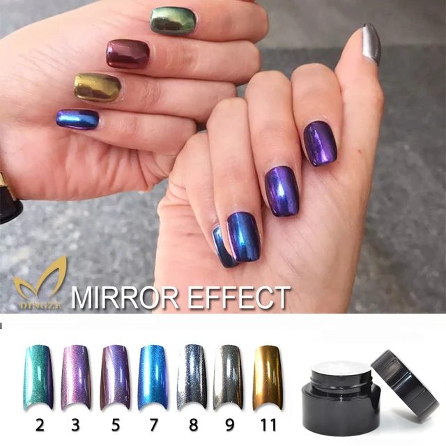 Charming Women Mirror Powder Metallic Silver Pigment Nail Glitter Charming Women Mirror Powder Metallic Silver Pigment Nail Glitter Art Gold Chrome Magic Look