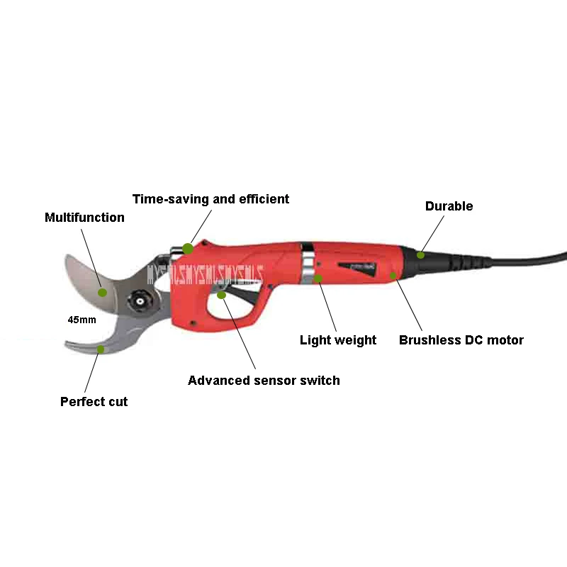 Electric Garden Pruning Shears 45 mm Orchard Tree Branch Cutter Machine With lithium Battery Scissors Powerful Pruner 8-12 Hours Electric Garden Pruning Shears 45 mm Orchard Tree Branch Cutter Machine With lithium Battery Scissors Powerful Pruner 8-12 Hours
