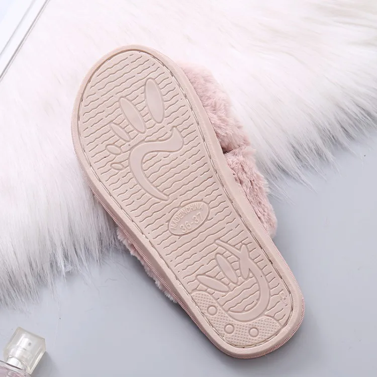 COOTELILI/Для женщин домашние тапочки женская зимняя теплая обувь без шнуровки шлепанцы на низкой платформе женские искусственного меха