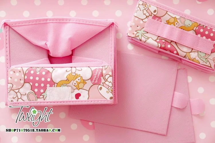 Мультфильм Даффи Stellalou рисунок «Hello Kitty» с рисунками из мультфильма «My Melody Cinnamoroll Собака персонажи Little Twin Stars милые косметички складной ящик для хранения сумка