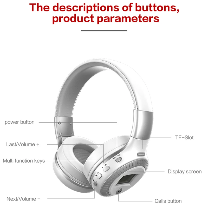 Переносная bluetooth-гарнитура 3D Bass стерео Складная Беспроводная музыкальная игра Спортивная гарнитура с TF-слотом для Xiaomi fone de ouvido