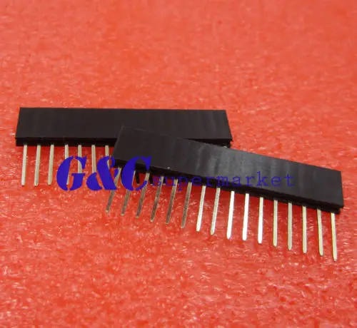 

20PCS 16 Pin 1x16P 2.54mm Long Leg 11mm Single Row Female Straight Header Pin
