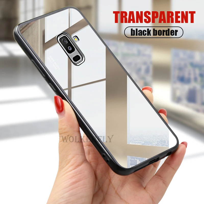 

Premium TPU Clear PC Case For Samsung Galaxy A6 A8 S7 S8 S9 Plus Note9 J4 J6 J8 2018 A3 A5 A7 J3 J5 J7 2017 Soft Slim Back Cover
