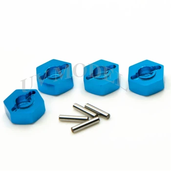 

4pcs HSP 102042 12mm OD Aluminum Alloy Wheel Hex for RC 1:10 Model Car Blue