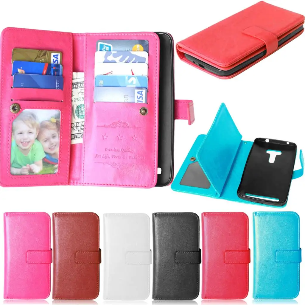 

PU Leather Wallet Case for Asus Zenfone Selfie ZD551KL 5.5inch Phone Bag Flip Magnetic Cover Case with Card Holder Stand Fuction