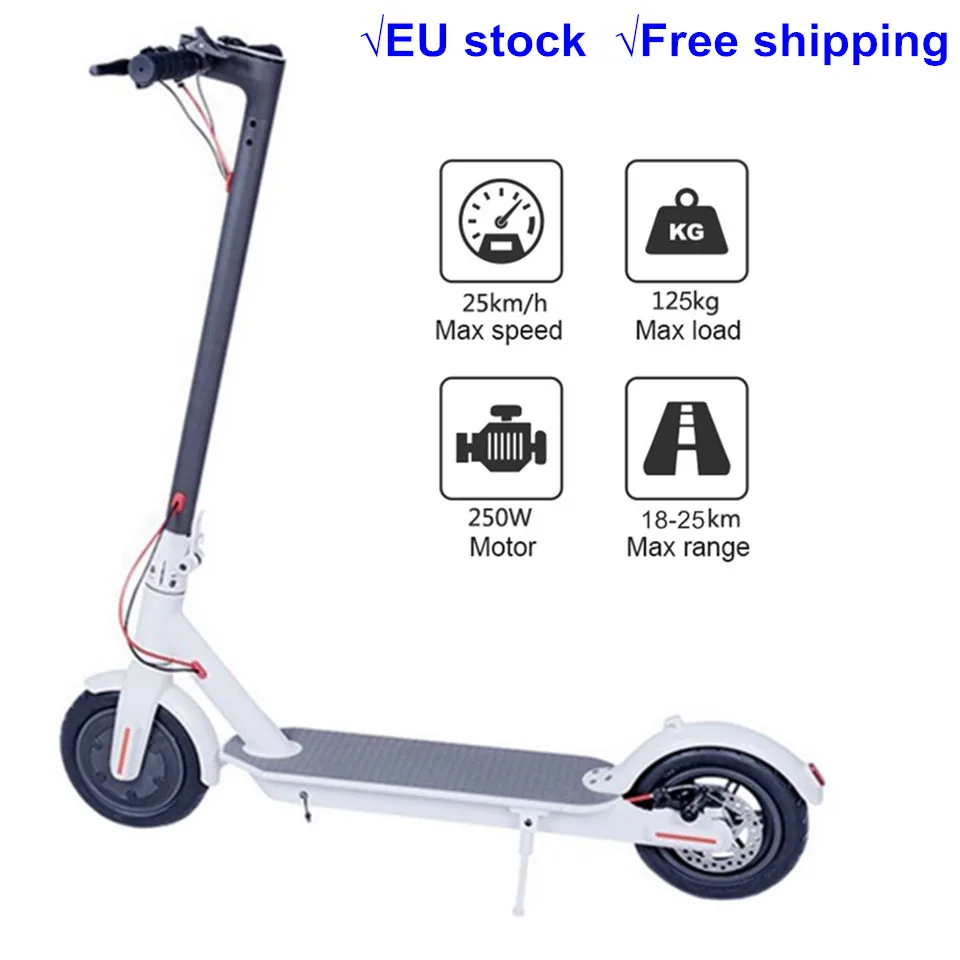 

Europe Stock 8.5 Inch Folding Electric Scooter IP54 25KM Mileage Adult Foldable Electric Kick Scooter 8.5" Two Wheels E Scooter