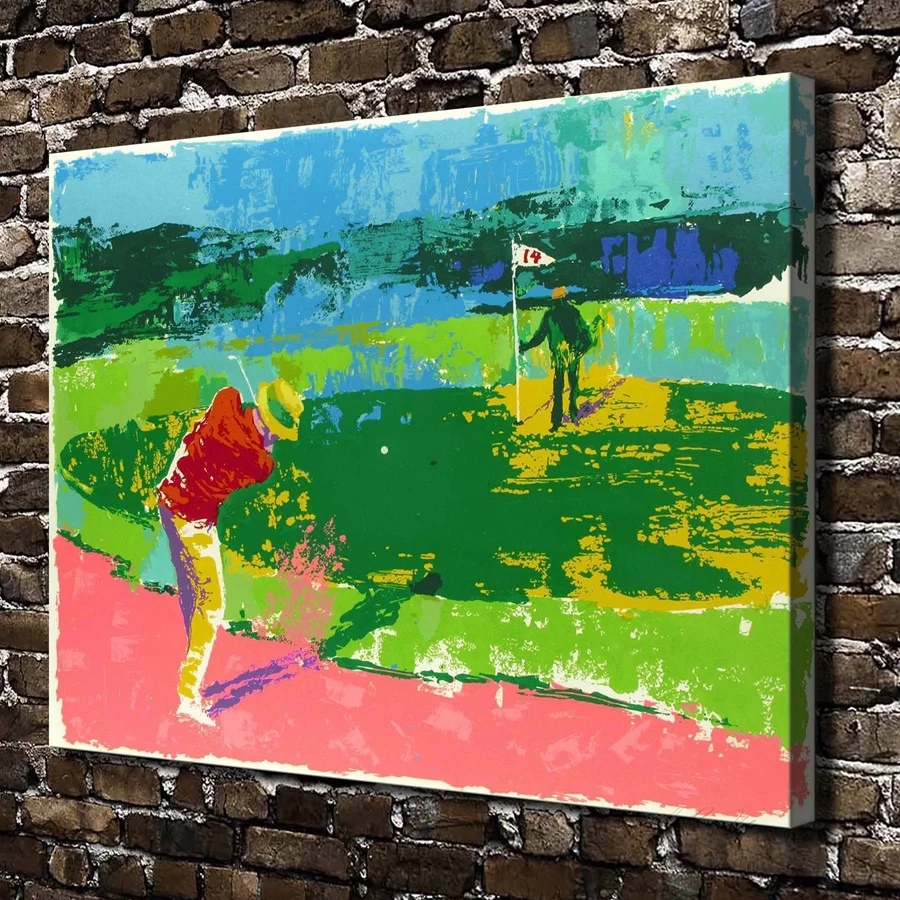 A1883 LeRoy Neiman Abstract Playing Golf HD Canvas Print Home decoration Living Room bedroom Wall pictures Art painting | Дом и сад