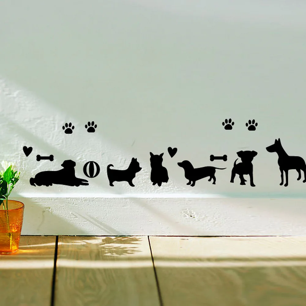 Free Shipping I Love Dog Feet Animal Wall Stickers Home Decor Home Decoration Wall Declas For truly Stylish and Interesting dog decor for home for your Reference