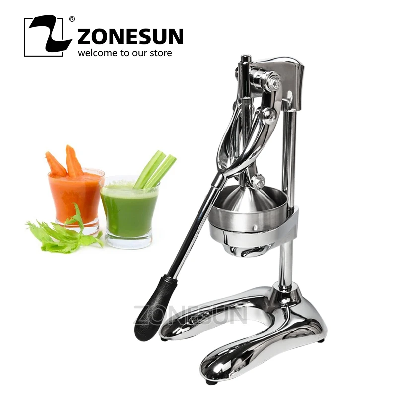 

ZONESUN Stainless Steel Citrus Fruits Squeezer Orange Lemon Pomegranate Hand Press Manual Juicer Lemon Pressing Machine