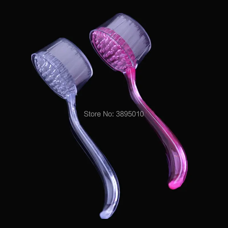 Unhas de Acrílico Escova de Limpeza de Cabo Material Plástico Fototerapia Longo Guarda-f1099
