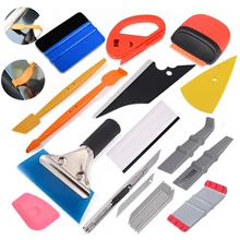 FOSHIO Car Vinyl Wrap Tool Set Magnet Squeegee Stick Squeezing Scraper Carbon Fiber Film Wrapping Cutter Aid Tool Window Tint