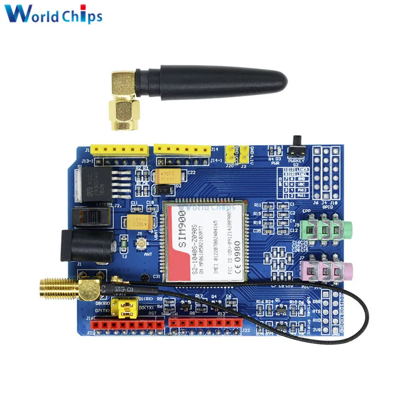 SIM900 850/900/1800/1900 МГц GPRS/GSM модуль макетной платы комплект для Arduino GPIO PWM РТК