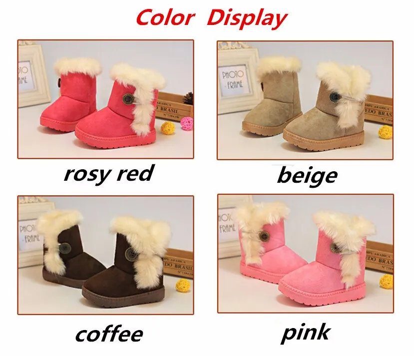 Толстая теплая детская обувь для девочек; коллекция года; зимние детские ботинки; замшевые хлопковые ботинки для мальчиков и детей; детская обувь на плоской подошве
