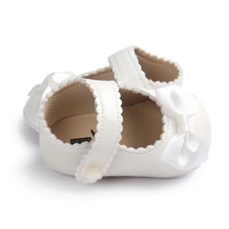 

Hot Baby Girl Shoes Infant Baby Soft Sole PU Leather First Walkers Crib Bow Shoes Baby Moccasins Shoes