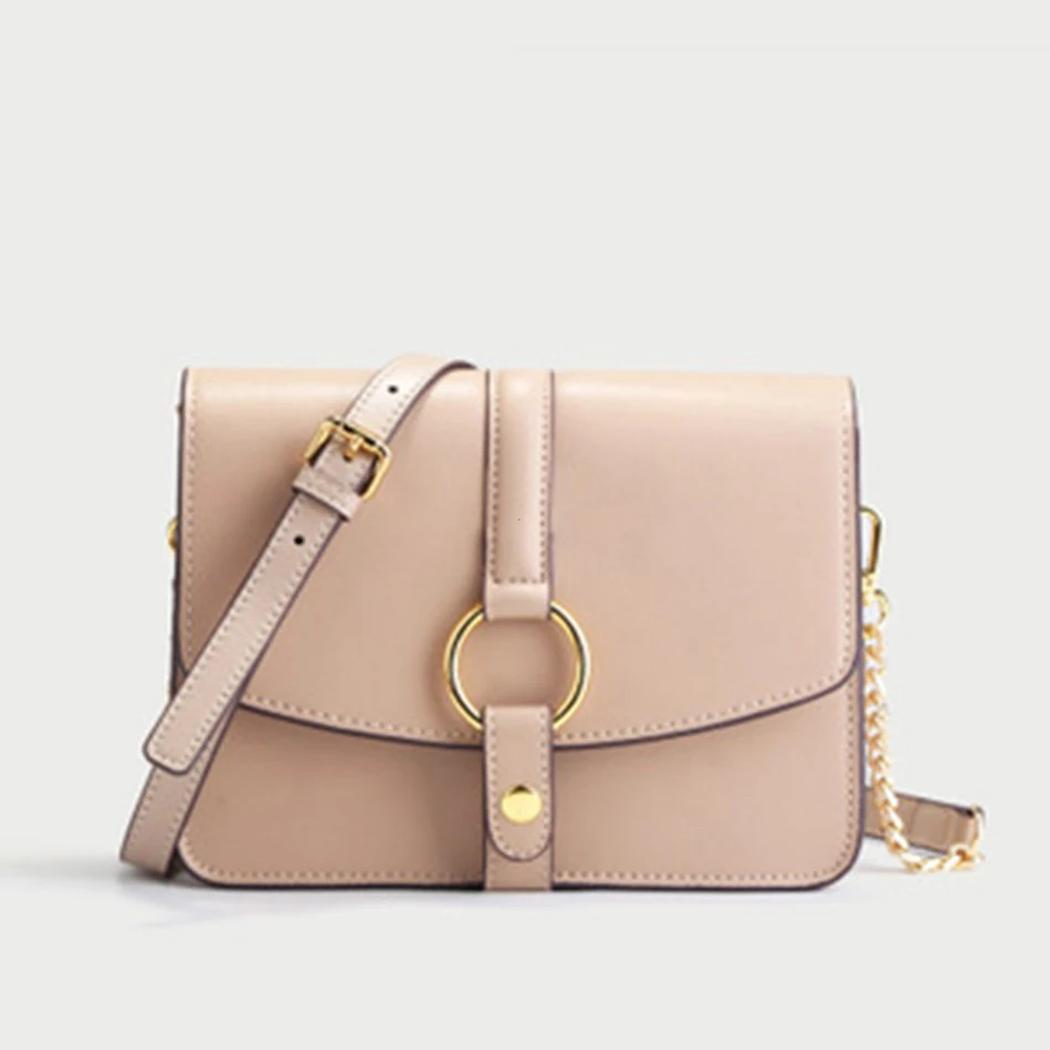 

High Quality Luxury Bag Women Shoulderbags Round Metal Ring Luxury Designer Casual Style Women Cross body Bags Lady Messenger