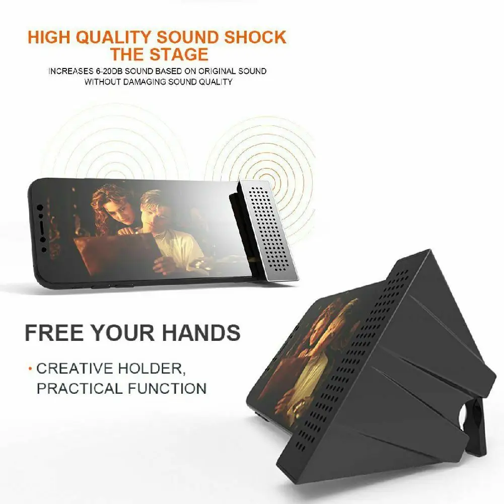 

Portable Mini ABS Desk Phone Holder With Sound Amplification Function Creatived Fidelity Sound Amplifier Phone Stand Bracket r25