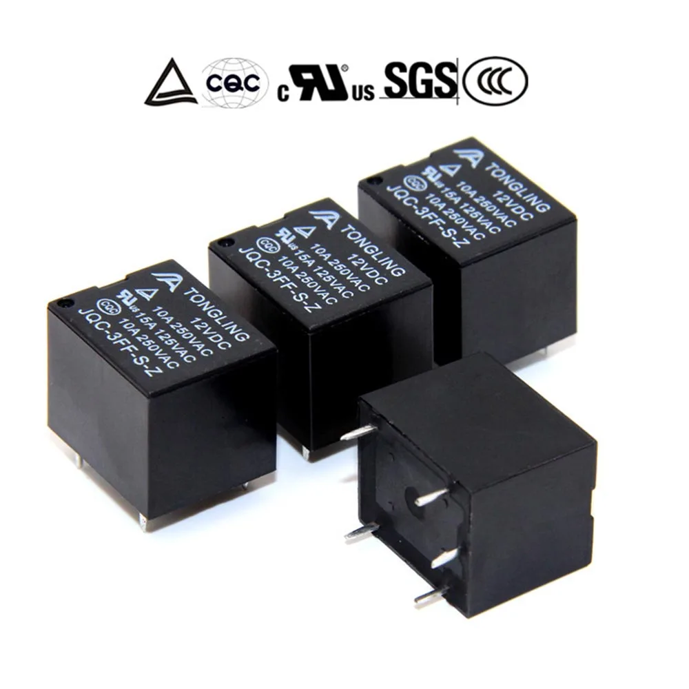 10 Pcs//lot Control Durable Normally Open Mini 5 Pins SRD-12VDC-SL-C Relay