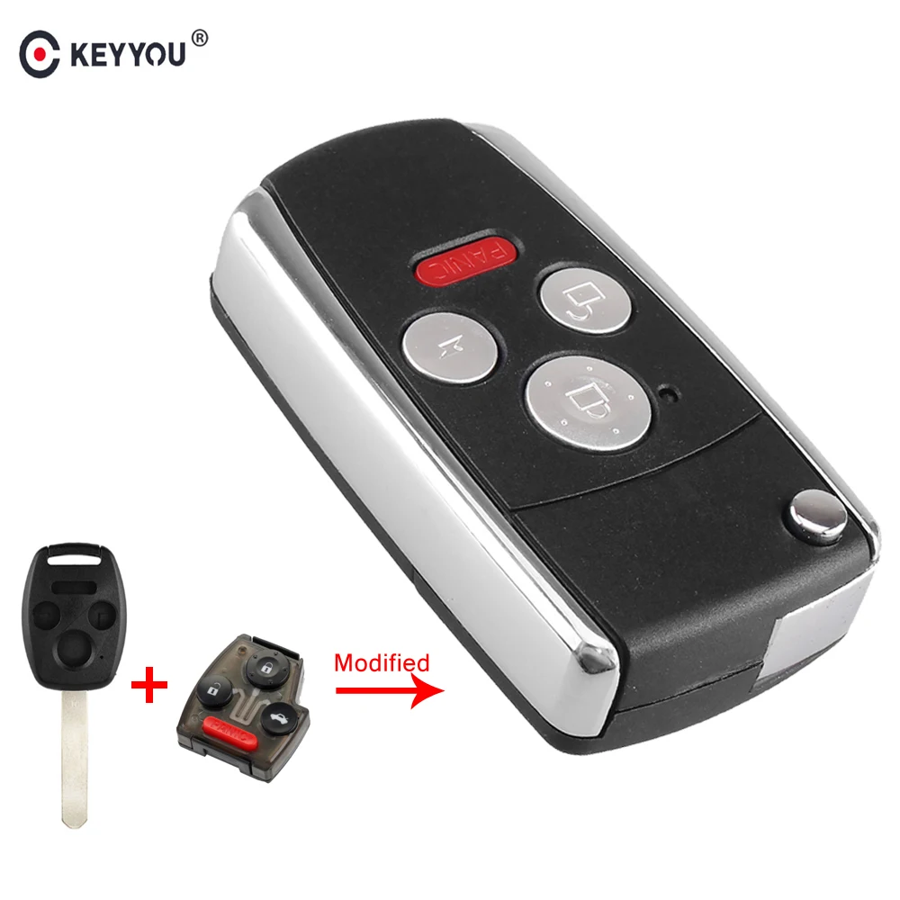 KEYYOU 4 3 + 1 кнопочный модифицированный откидной пульт дистанционного управления