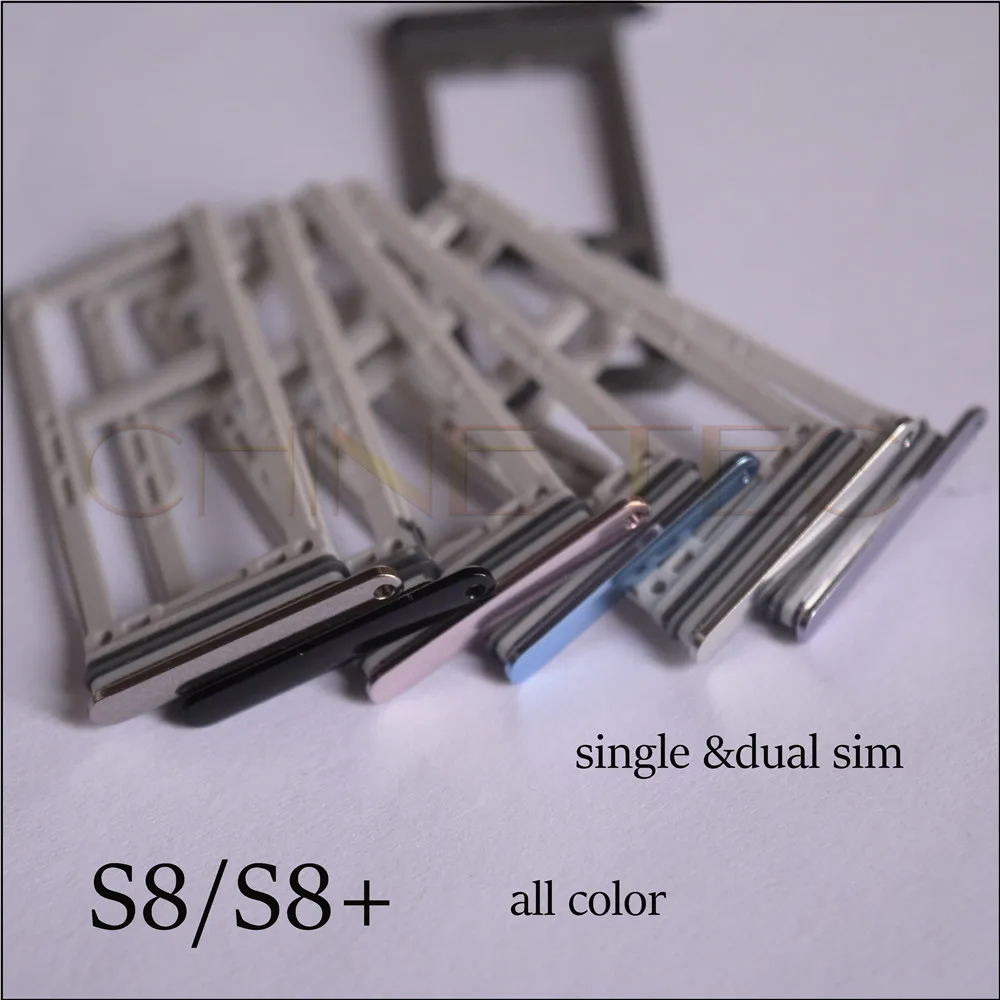 imágenes para 10 unids nueva original para samsung galaxy s8 s8 más g955 g950 SIM Card Holder Bandeja de la Ranura Para Tarjeta SD Adaptador de todo el color, single dual sim imágenes para 10 unids nueva original para samsung galaxy s8 s8 más g955 g950 SIM Card Holder Bandeja de la Ranura Para Tarjeta SD Adaptador de todo el color, single dual sim