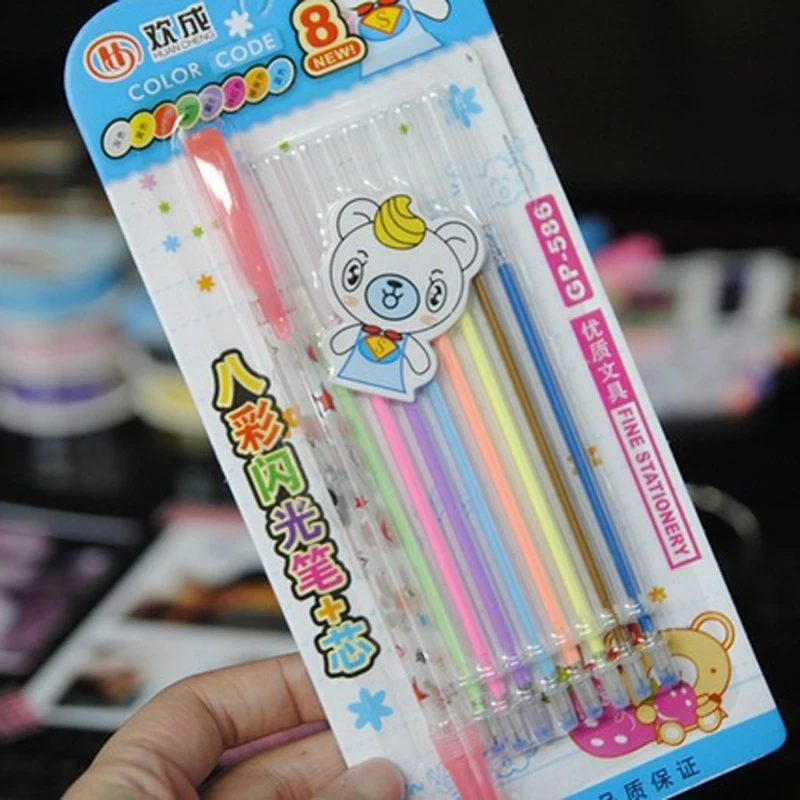 8 цветов/набор креативных детей scrawl цветной маркер ручка маркеры новые продукты 430