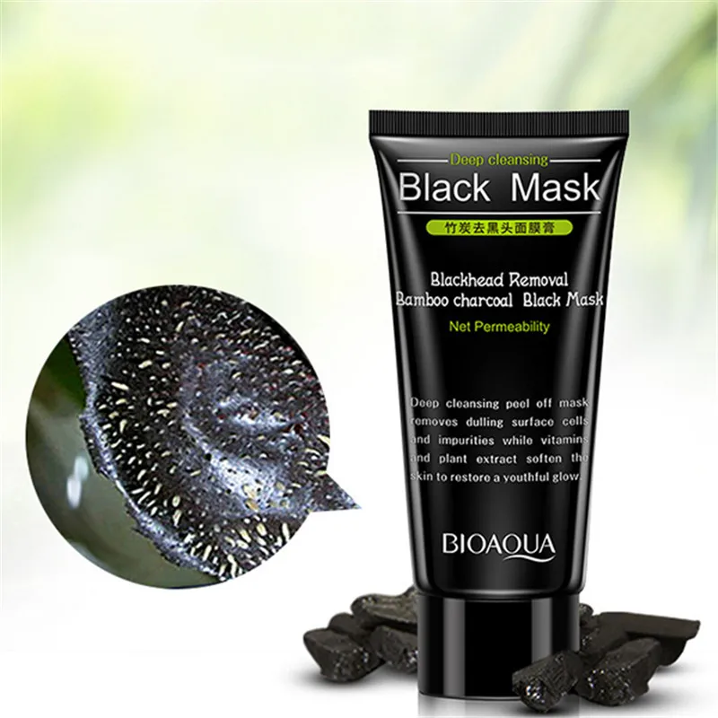 

BIOAQUA Black Mask Blackhead Mask for the Face Cleansing Moisturizing Purifying Peel Off Facail Face Nose Black Mud Mask
