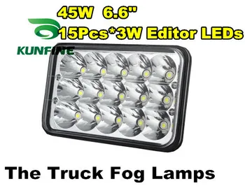 

2pcs/lot 10-30V Round 6.6" 45W the truck fog lamps tractor off-road ATV LED light working lamp Fog light KF-0345