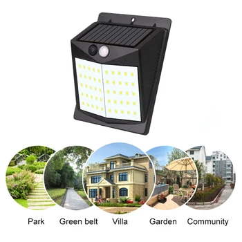 

50LED Solar Outdoor Wall Lamp Human Body Induction Light People Leave & Light Automatic Off Courtyard Garden Home Decor Light