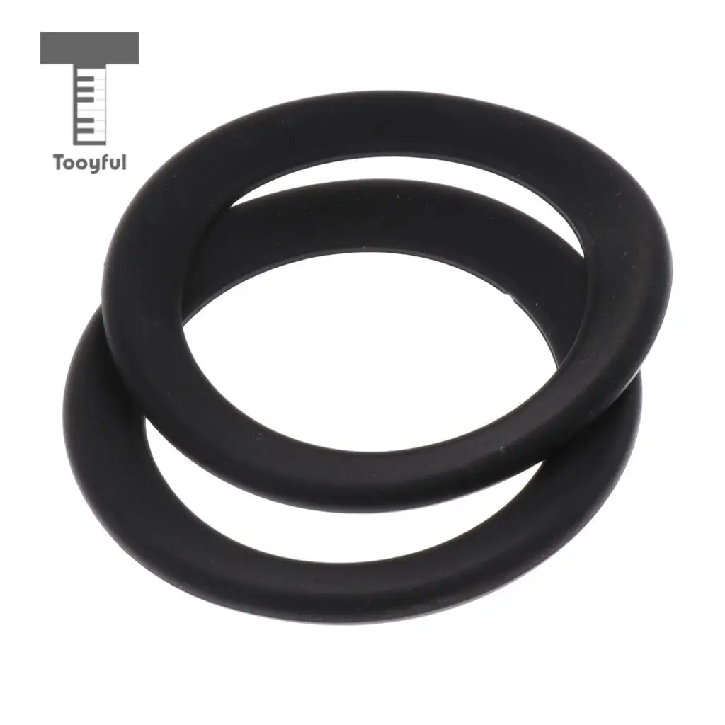 2pcs Saxophone Mute Ring Bell Protector Sax Silencer for Sax Parts Black