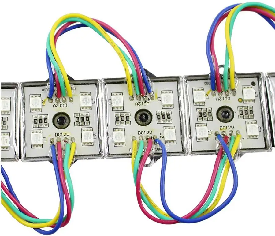 Супер яркий Водонепроницаемый 20 шт светодиодный 5050 4 Светодиодный модуль DC 12 V 4 светодиодный s квадратный светодиодный модули освещения