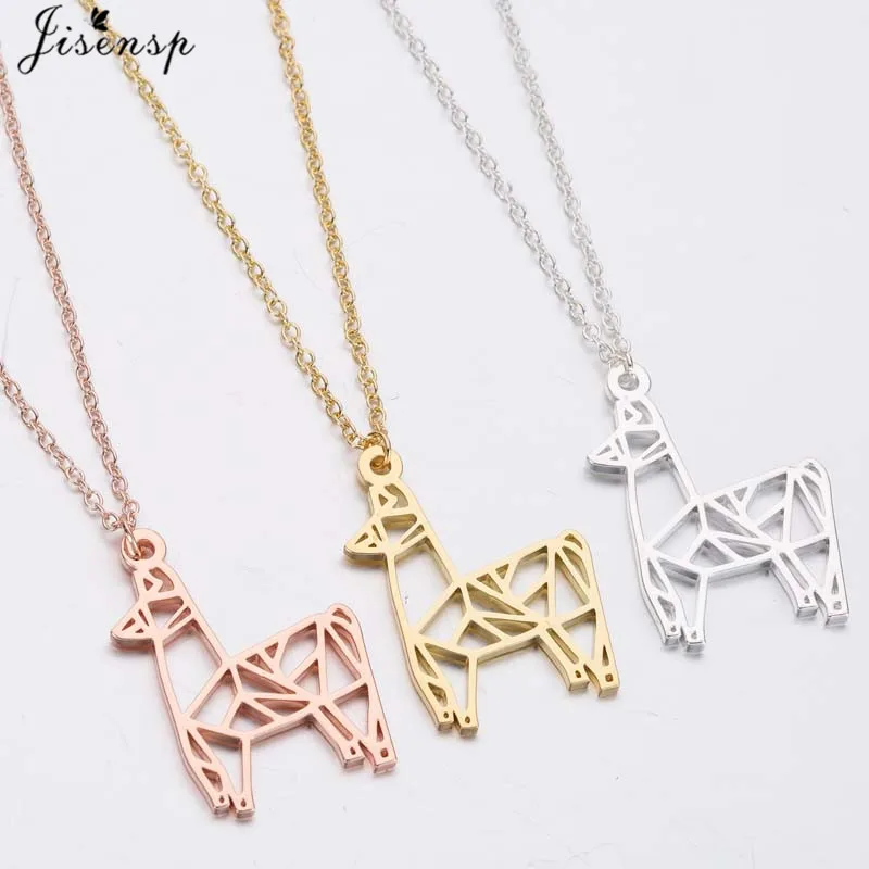 

Jisensp Delicate Deer Horn Antler Pendant Necklace for Girls Jewelry Minimalist Clavicle Chain Alpaca Animal Necklaces Pendants