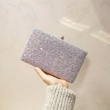 Белая блесточка клатч для вечеринки клатч модная Женская Роскошная сумочка сумки черные почеки argente Свадебная сумка через плечо