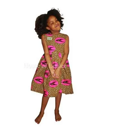 

2017 Girls African Dress Clothing New Summer Short Sleeve Printed Explosion Children's National Style Fashion Beach Dress 4-8T