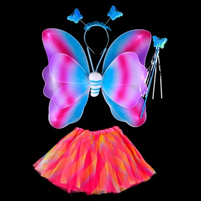 MYHOESWD Портативная Игрушка с крыльями бабочки для девочек, реквизит ангела, вечерние игрушки для детей, волшебная палочка, игрушки для косплея, одежда принцессы, платье - Цвет: 9