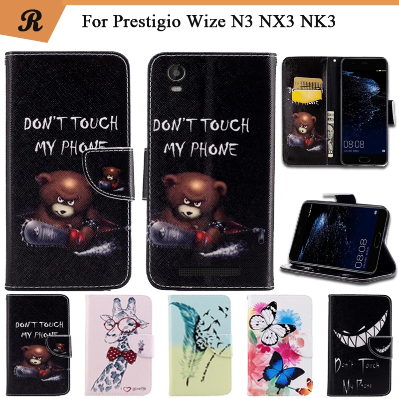 Чехол-кошелек с откидной крышкой для Prestigio Wize N3 NX3 NK3 чехол из искусственной кожи