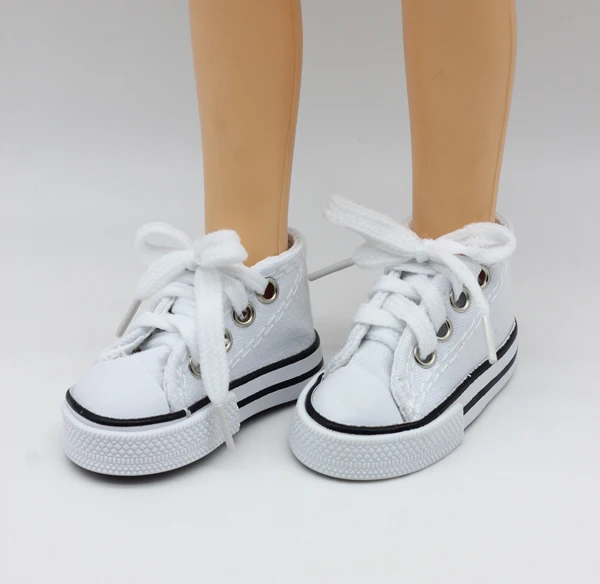 1 Pair 7.5CM Doll Sneakers Assorted Colors Doll Canvas Shoes for 1/3 BJD,1/4BJD, SD 16inch Sharon Dolls Boots Accessories