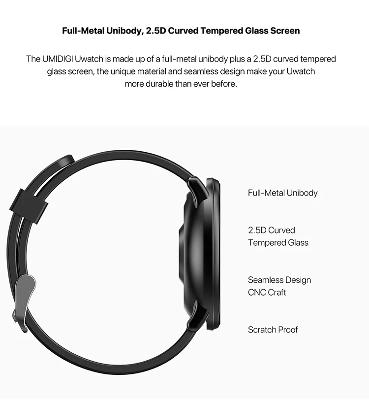 UMIDIGI UMI Uwatch Milanese Version 1.33 Inch 2.5D IPS Touch Color Screen Smart Watch Waterproof Support Custom Wallpaper Sport Mode for Android iOS