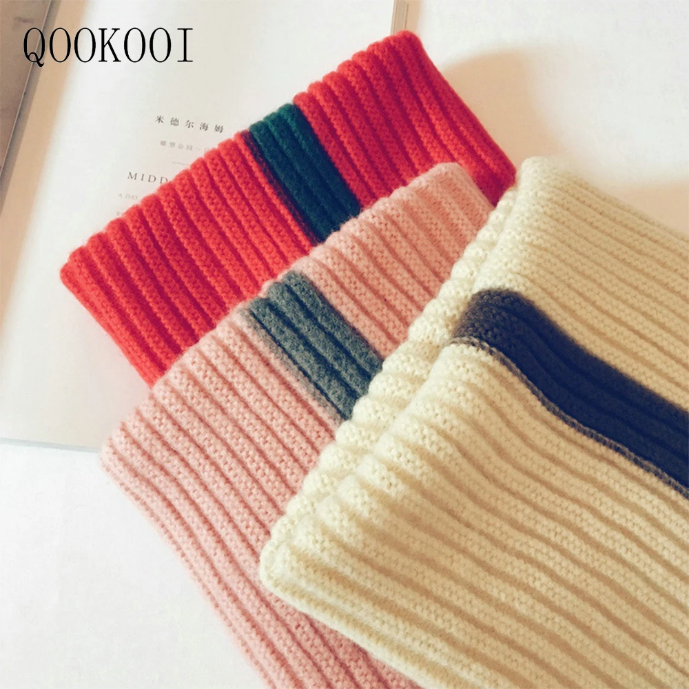 QOOKOO я зимой шею уплотнительное кольцо шарф для мальчиков и девочек Вязание