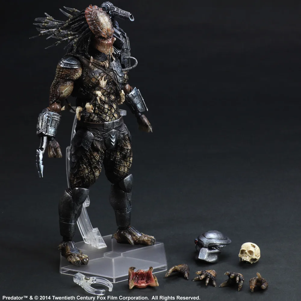 

hot Movie Figure 27 CM Alien Hunter Primevil Play Arts Kai Generation 2 Predator PVC Action Figure Collectible Toy Model