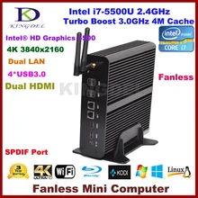 Best Selling Mini PC HTPC, intel NUC i7 5th Gen. CPU, 8GB RAM+SSD, Ultra HD 4K 2*Gigabit LAN+2*HDMI+SPDIF+4*USB3.0 Free Shipping