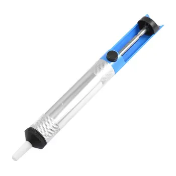 

Blue Silver Tone Shell Desoldering Pump Solder Sucker Irons Tool