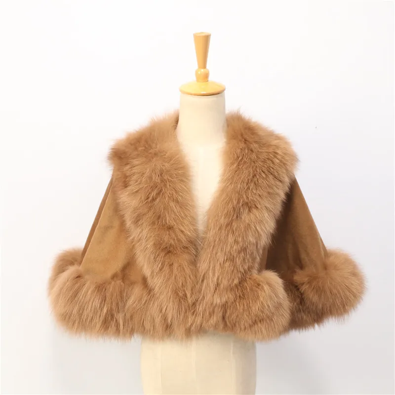Детский настоящий бренд Fox Fur Trim, длина 40 см, для age3-5, кашемировая шаль