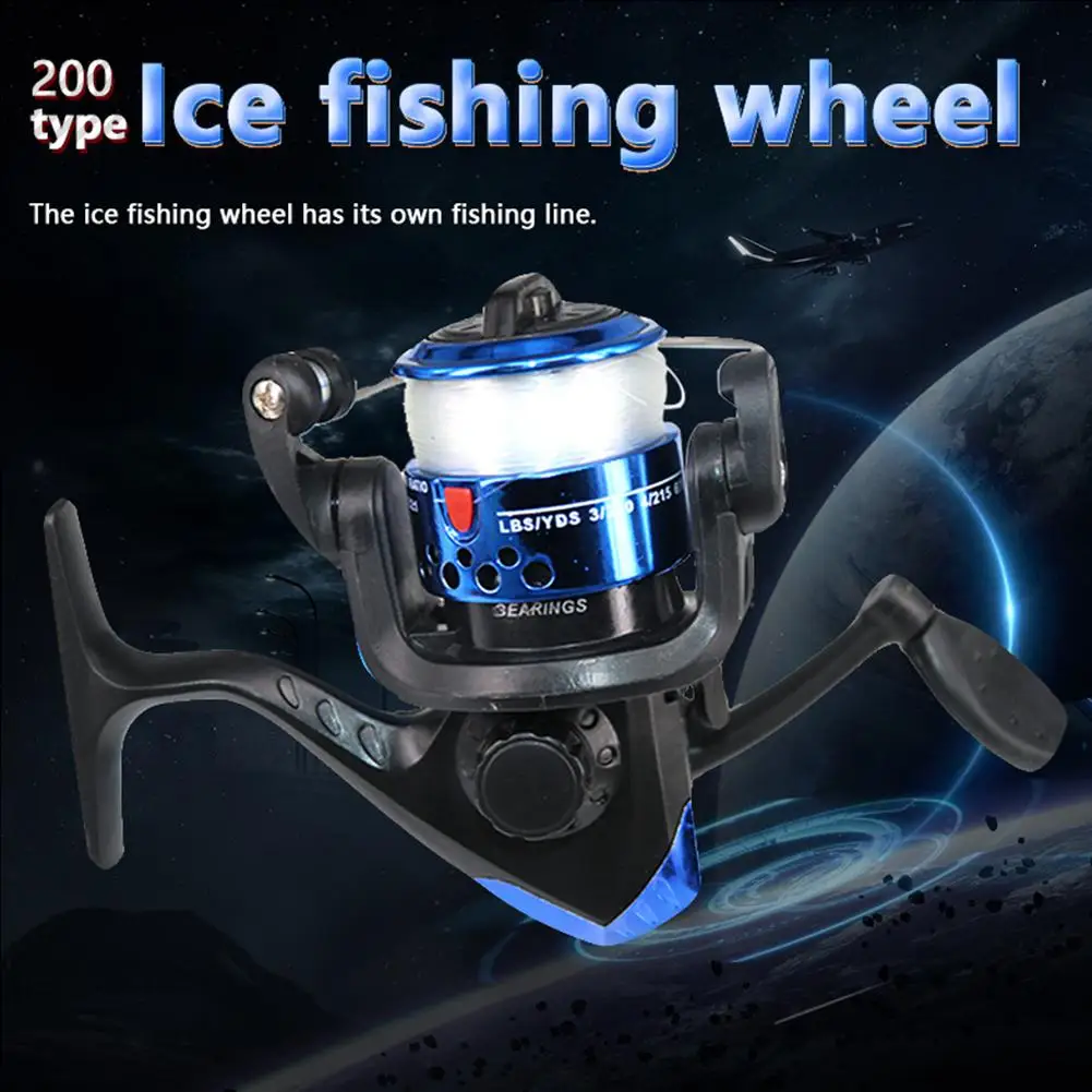 

DEUKIO 3 Bearing Mini Spinning Reel Ice Fishing Wheel 5.2 : 1 Gear Ratio Left And Right Hand