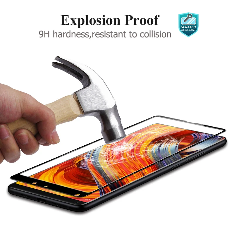 9H закаленное стекло для Xiaomi Mi Mix2 2S mix3 Mix2S mix2 защита экрана полное покрытие 2.5D HD