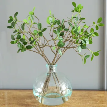 

3pcs Artificial Flower Natural Green Leaf Milan Plant Holly Leaves Garland Fake Plant Home Party Wedding Decoration Garden Decor