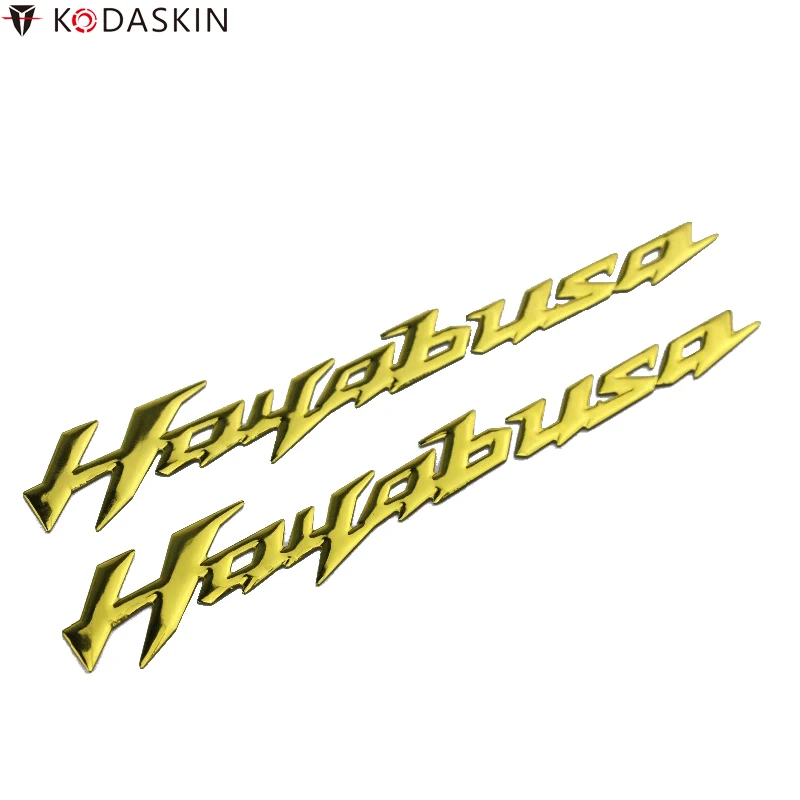 

KODASKIN Gold Reflective Motorcycle 3D Raise Emblem Stickers Decal Logos for Suzuki Hayabusa GSXR1300